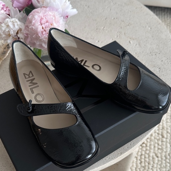 MLO Malloni Black Patent Leather Mary Jane 37 - Italian - Picture 1 of 5